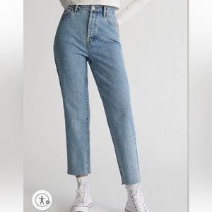 PacSun Eco Medium Blue High Waisted Straight Leg Jeans